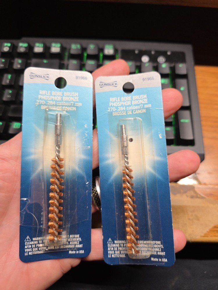 2 Gunslick Rifle Bore Brushes .270,.284, 7mm Caliber Phosphor Bronze New