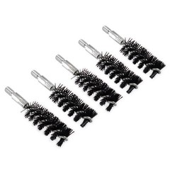 5 X Nylon Bristle Bore Cleaning Short Brush .45 cal 8×32 Thread with 50 Patches