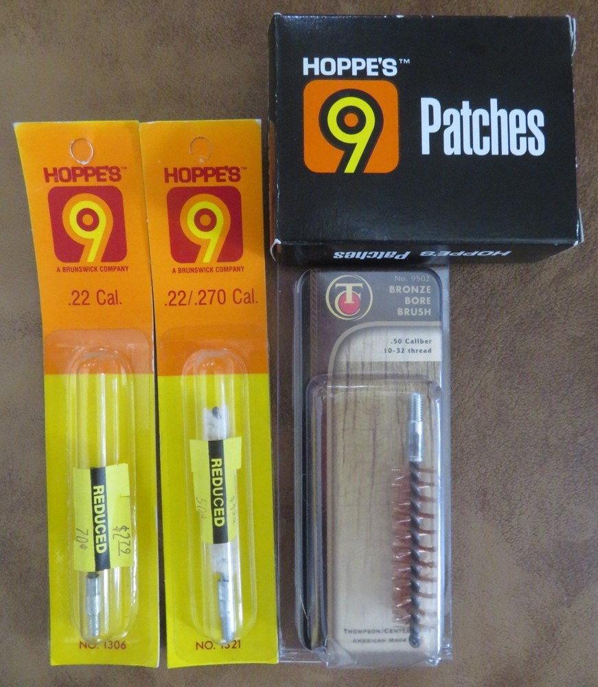 Hoppe’s 9 & TC Gun Cleaning Accessories: Brushes & Patches NIB