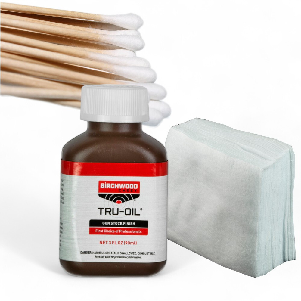 Tru-Oil Gun Stock Refinish Kit with 25 Cotton Swabs and 25-30 Cotton Patches