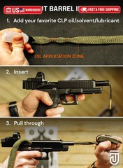 Gun Cleaning Kit Complete – 3″ Gun Cleaning Patches 9mm / 5.56 / 12ga, Double He
