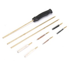 For .177 .22 Caliber Rifle Gun Barrel Cleaning Kit w/ Long Rod Brushes Tool Set
