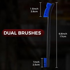 PINGMIC 6 Pack Double-Ended Gun Cleaning Brushes Set, Brass & Blue&brass