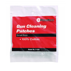 KleenBore P203 Super Shooter Cotton Patches .38/.45 20/.410 Ga 50 Pack