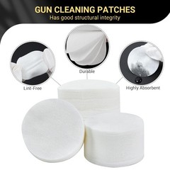 Thick Cleaning Pads 900PCS with Storage Box – Round Cleaner for 9mm, .22, .38…
