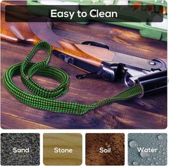 2 PCS Bore Cleaner .22 223 5.56 9mm, Gun Cleaning Kit, Bore Rope for Rifle Pi…