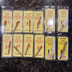 Lot of 12 Pro-Shot Gun Cleaning Supplies Benchrest Brushes And Bore Mops *New