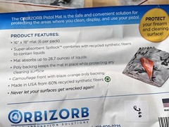 Pistol Cleaning Mats (6) Pack Camo Slip Resistant Protection Absorbent Orbizorb