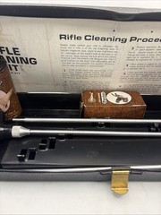 VINTAGE Outers Gunslick Rifle Cleaning Kit No. 477 Original Black Case .22 USA