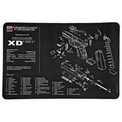 Springfied XD PISTOL Bench Mat 3mm Soft TekMat – 11×17 inch – BONUS TOWEL -USA