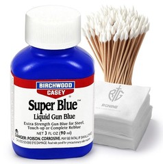 Gun Metal Blueing Kit Birchwood Casey Super Blue 3 Oz Restoring Steel Incl. 50 P