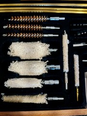 💥Winchester Universal Gun Cleaning Kit Rods Brushes Patches Swabs Wood Box💥