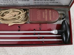 Vintage Montgomery Wards Western Field Rifle Cleaning Kit Red Nice Condition!