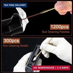 Egaageoi Gun Cleaning Patches and Pointed Swabs with Storage Box – Lint-Free Gun