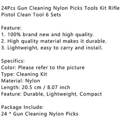 24Pcs Gun Cleaning Nylon Picks Tools Kit Rifle Pistol Clean Tool 6 Sets US