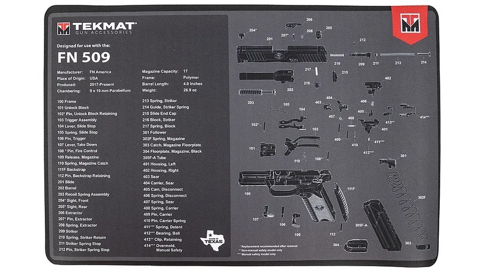 TekMat FN 509 Cleaning Mat Diagram 11″ x 17″ – TEKR17FN509