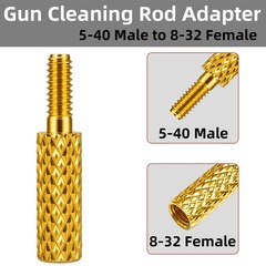 Gun Cleaning Rod Fitting Adapter Set, 5-40 8-32 10-32 3 Types, 2 of Each
