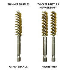 5B819 industrial tube cleaning brush 1/4” hex 5 piece 8,11,13,15,19mm brass