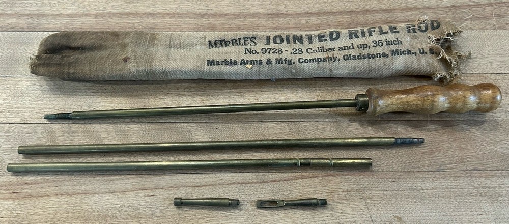 Marble #9728 Jointed Rifle Rod 36”Long For .28 cal & up – With Bag
