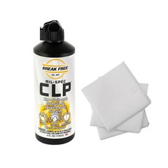Break Free CLP Gun Cleaner Made in the USA 4oz Squeeze Bottle with WM Patches