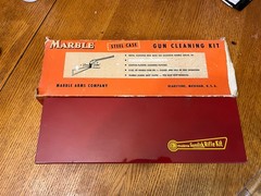 Vintage Marble Gun Cleaning Kit Steel Case No 477 Outlets Rifle Cleaning Kit