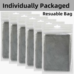 6 Pack Microfiber Silicone Cleaning Cloth, 12″x12″ Lint Free Cleaning Rags