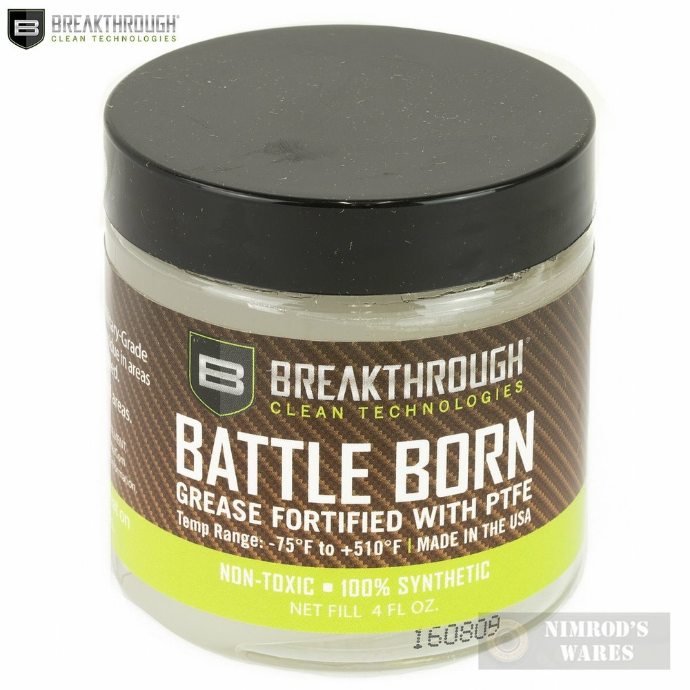 BreakThrough BATTLE BORN GREASE LUBE Firearm Knives Reels Bows BTG-4OZ FAST SHIP