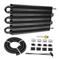 6 Pass Ultra-Cool Tube and Fin Transmission Cooler Universal 5/16″ 6-pass Black