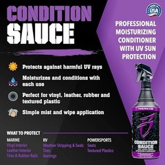 Boat Bling Condition Sauce Premium Interior Moisturizer w/UV Protection, 20 oz.