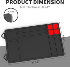 “Pistol Gun Cleaning Mat, Magnetic Anti-Slip Rubberized Mat with Organizer Parts