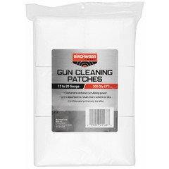 BIRCHWOOD CASEY GUN CLEANING PATCHED 12-20 GAUGE 300 COUNT