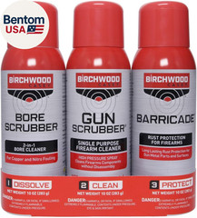1,2,3 Gun Scrubber, Bore Scrubber & Barricade Value Pack Gun Cleaning Kit, 3 Aer