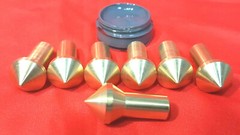 Gunsmith Tools – 7 Brass Muzzle Laps – Rifle Or Pistol Crowning+Lapping Compound