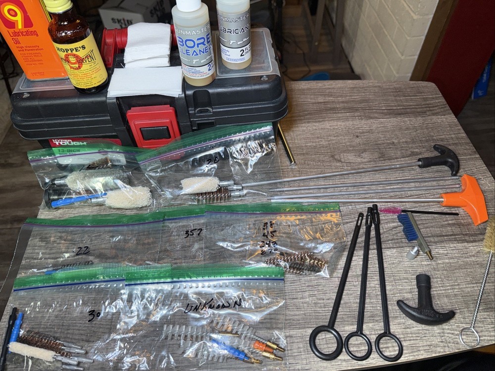 Gun Cleaning Brushes Mops Lube Cleaner .22 .30 .357 .45 .38 .243 .270 Shotgun