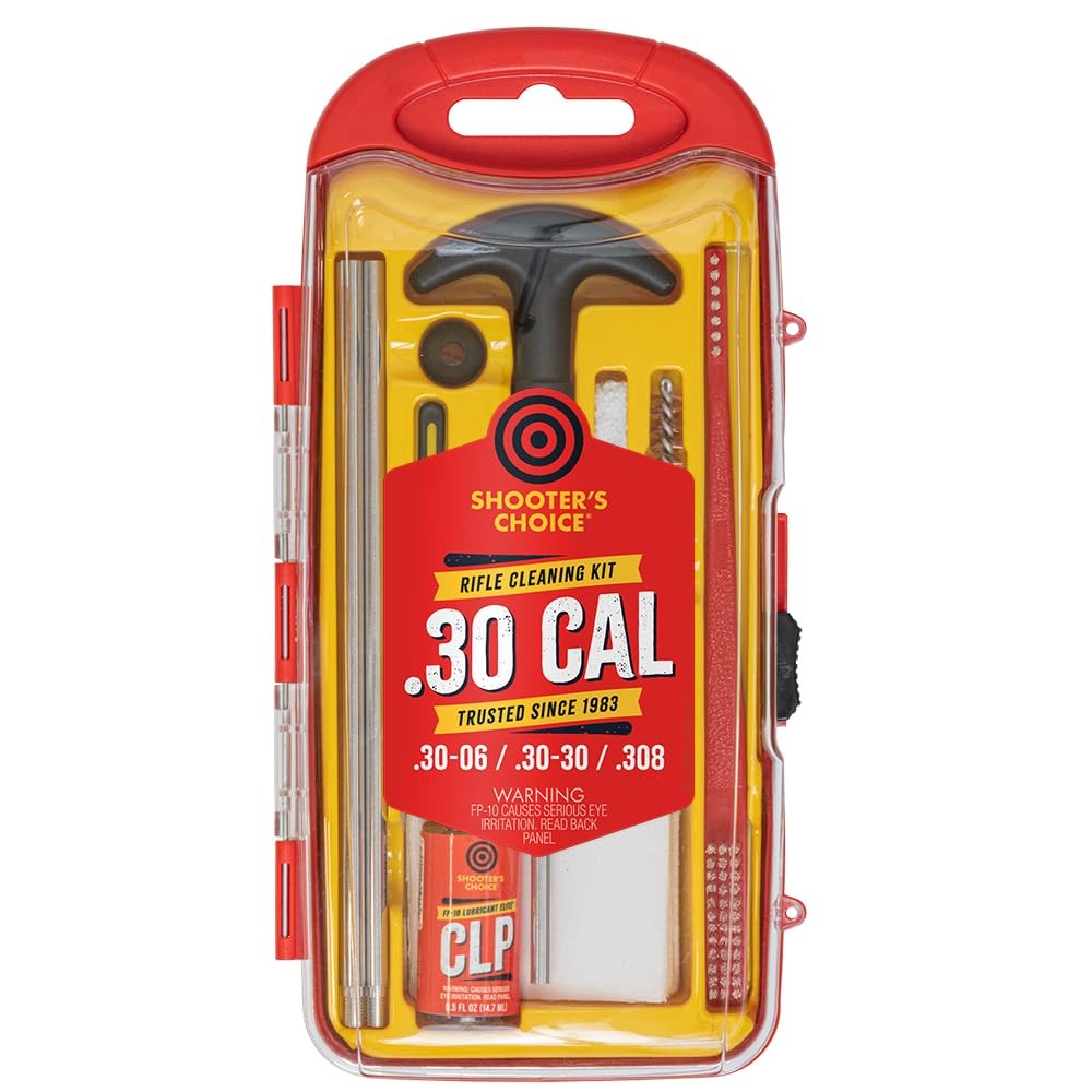 .30 Caliber Rifle Gun Cleaning Kit With Aluminum Rod And Fp 10 Lubricant