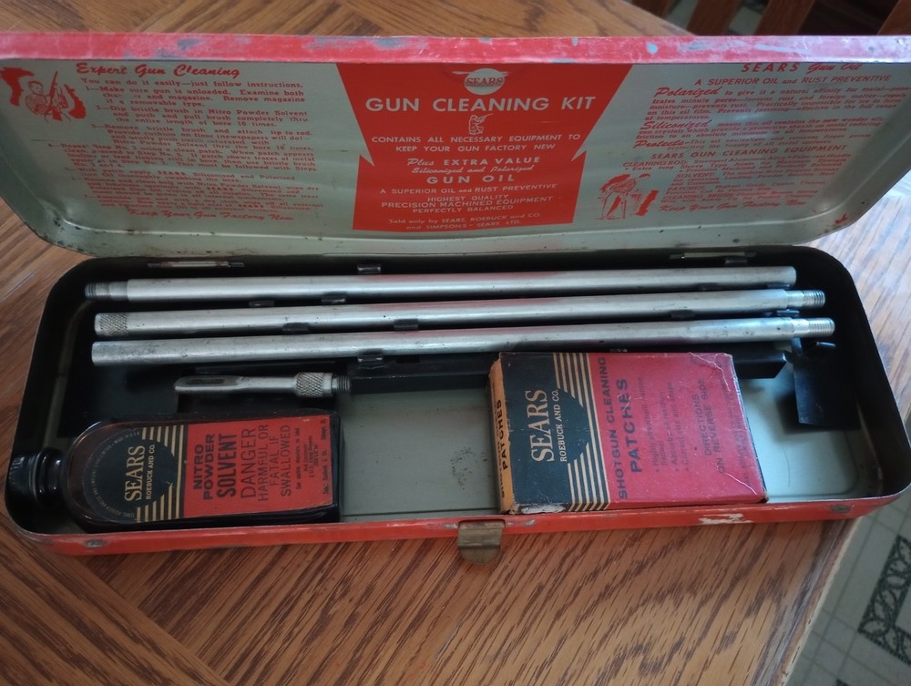 Vintage Sears Roebuck # 2140,12-16 Ga. Rifle Cleaning Kit