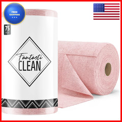 Fantasticlean Microfiber Cleaning Cloth Roll -75 Pack Tear Away Microfiber