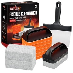 Griddle Cleaning Kit for Blackstone – Grill Stone, Non-Scratch 12pcs Orange