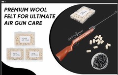 Airgun Cleaning Pellets .22 .177 .25 Cal 120 Count Wool Felt with Storage Box