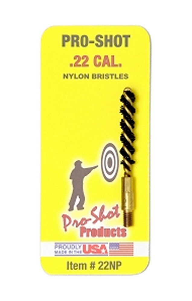 Pro-Shot Bore Brush For .22 Caliber Pistol #8-32 Threads Nylon Bristles – 22NP
