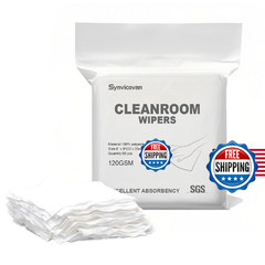 Synvicovan Cleanroom Wipers 9″x9″(50 Pcs, 100% Polyester, Class 100, 120GSM) Dou