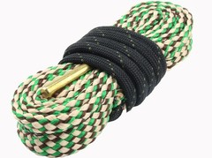 gun bore cleaning snakes 5 pack with 22 cal 30 cal 44 /45 cal, 9mm, 12 gauge