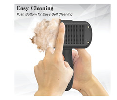 Self Cleaning Shedding Brush for Dogs & Cats, Gentle Deshedding Grooming Tool