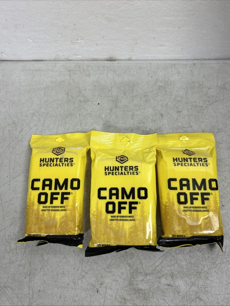 3x Hunters Specialties Camo-off Camo Makeup Remover Wipes – HS-00299