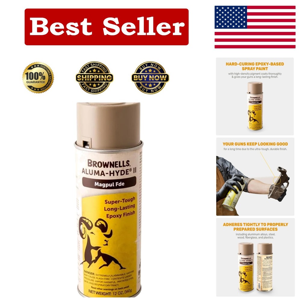 Durable 12oz Water-Resistant Firearms Finish Spray – Flat Dark Earth Color