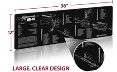 TekMat 36in Printed Gun Cleaning Mat , Black, TEK-36- Bench Mat