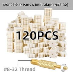 120 Pack Rannar .223/5.56 .300BLk Wool Star Chamber Cleaning Pads with White
