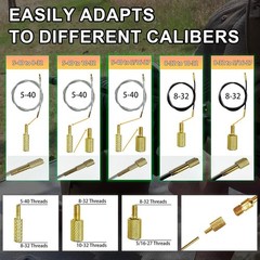 XXLIYA Cleaning Rod Brass Adapter 5-40 8-32 10-32 5/16-27 3 Pack