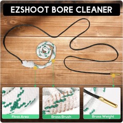 2PCS REUSABLE Bore Cleaner for Rifle Pistol Gun Bore Rope Guns Cleaning Tool Kit