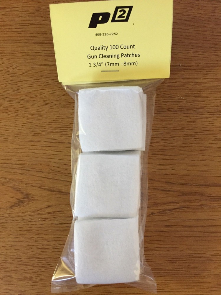 Gun / Rifle Cleaning Patches 1 3/4″ Cotton Flannel 100 Count – USA Seller